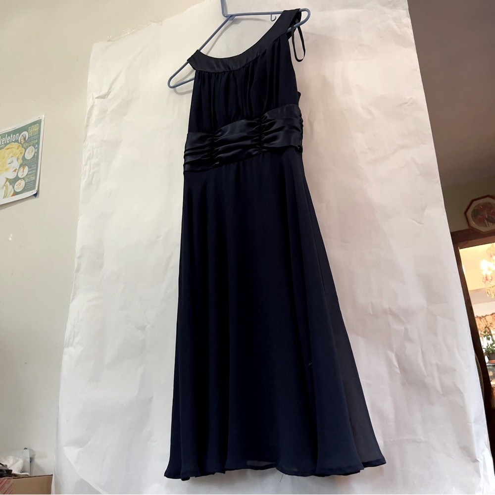 Connected Empire Dress Dark Blue Petite Size 8